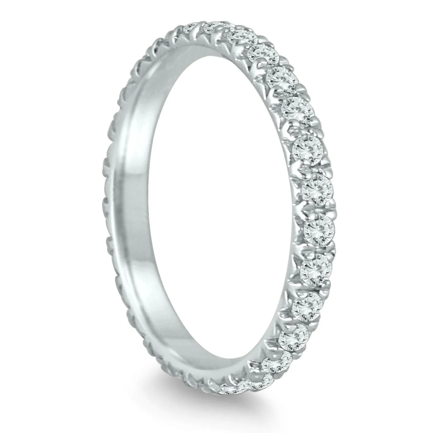 1 1/2 Carat TW Shared Prong Diamond Eternity Band in 10K White Gold