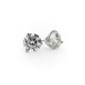 1.04ctw Round Diamond Stud Earrings | 3 Prong