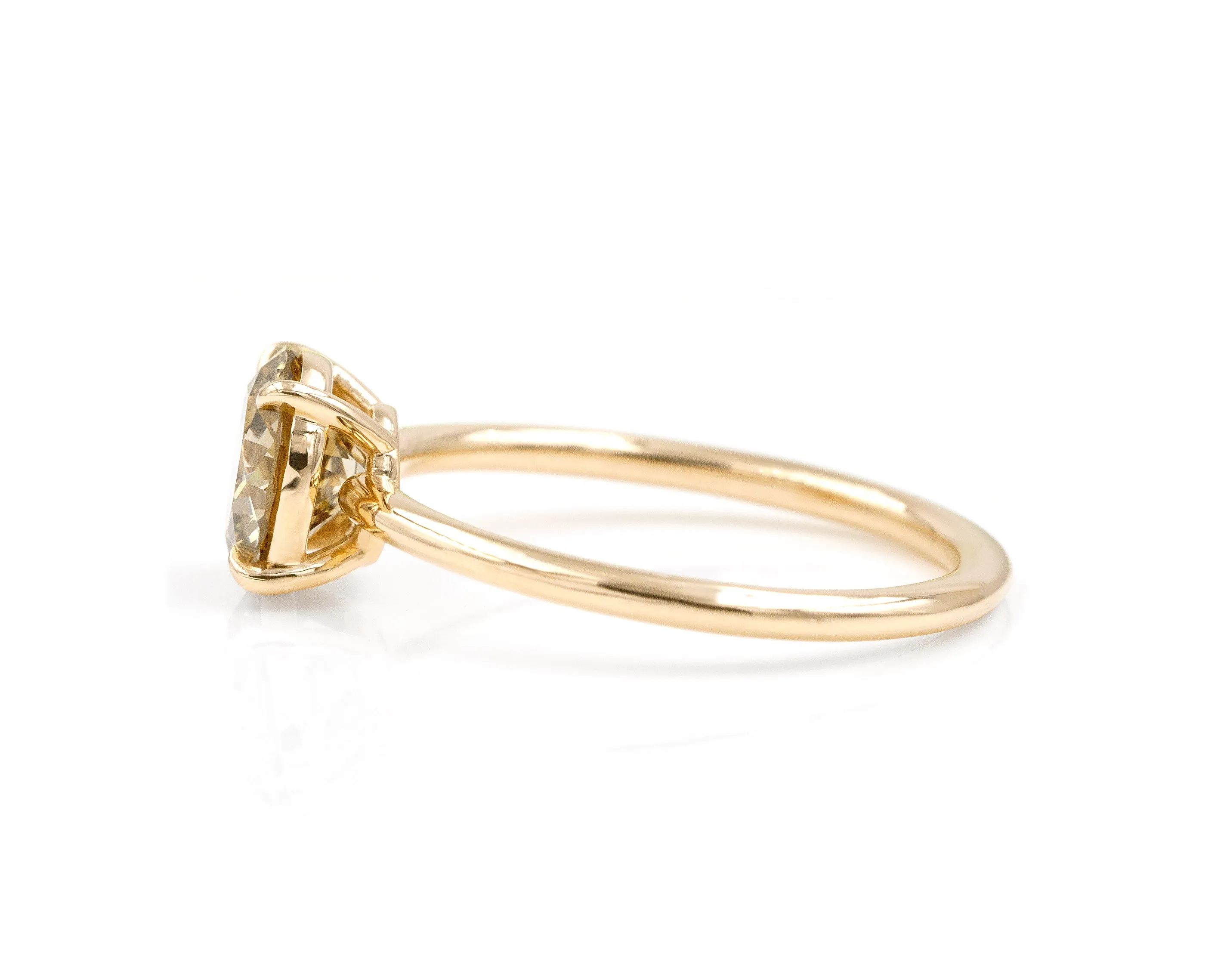 1.38-Carat Champagne Diamond Solitaire Ring