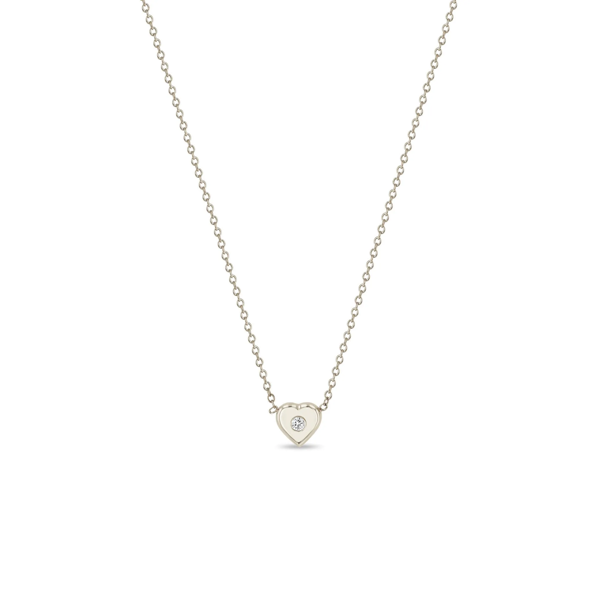 14k Diamond Nugget Heart Pendant Necklace