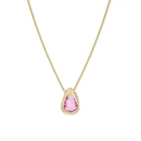 18K Freeform Slider Necklace in Pink Sapphire