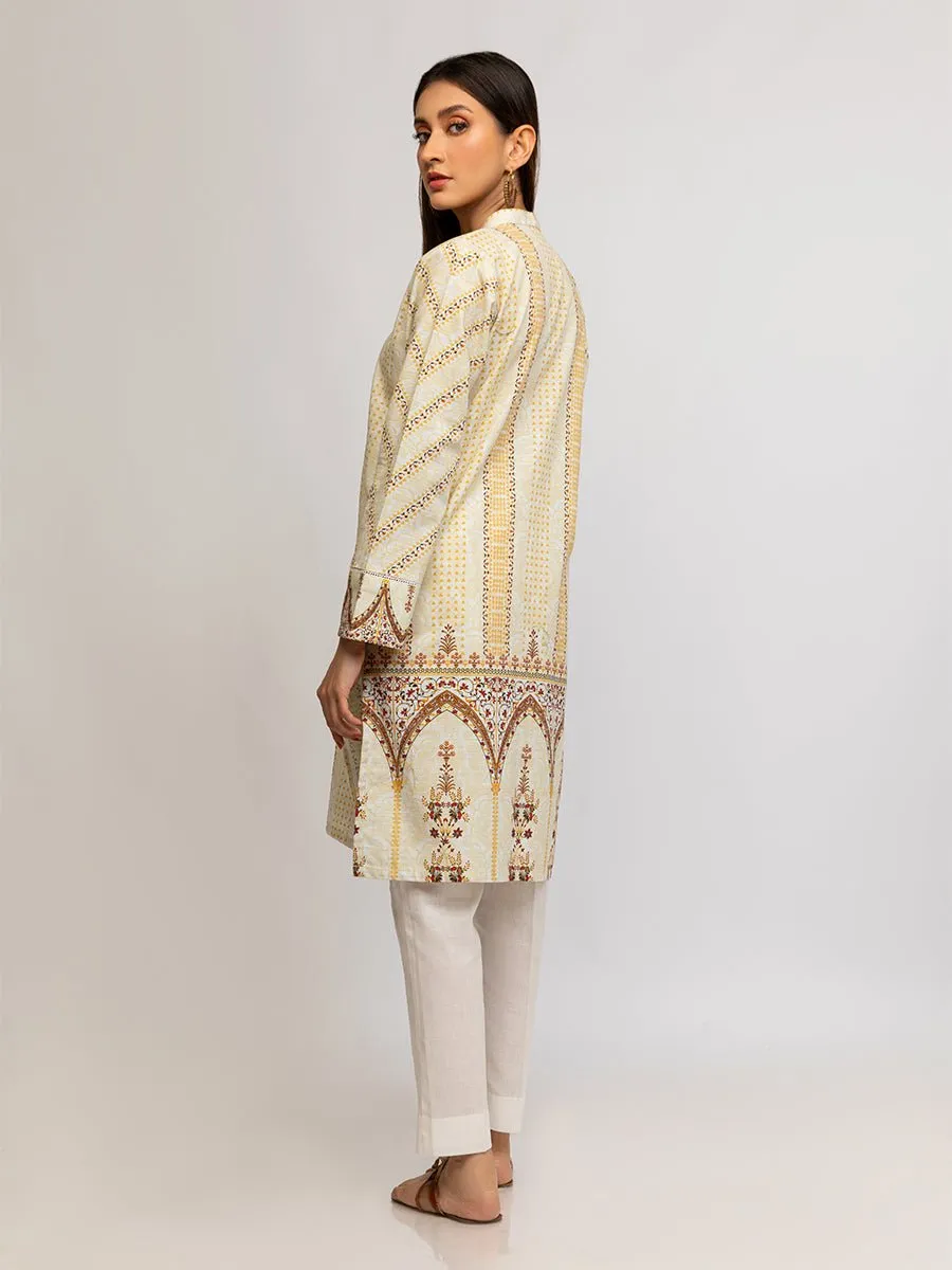 1pc Stitched Basic Printed Khaddar Shirt