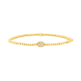 2MM Signature Bracelet with 14K Diamond Bean