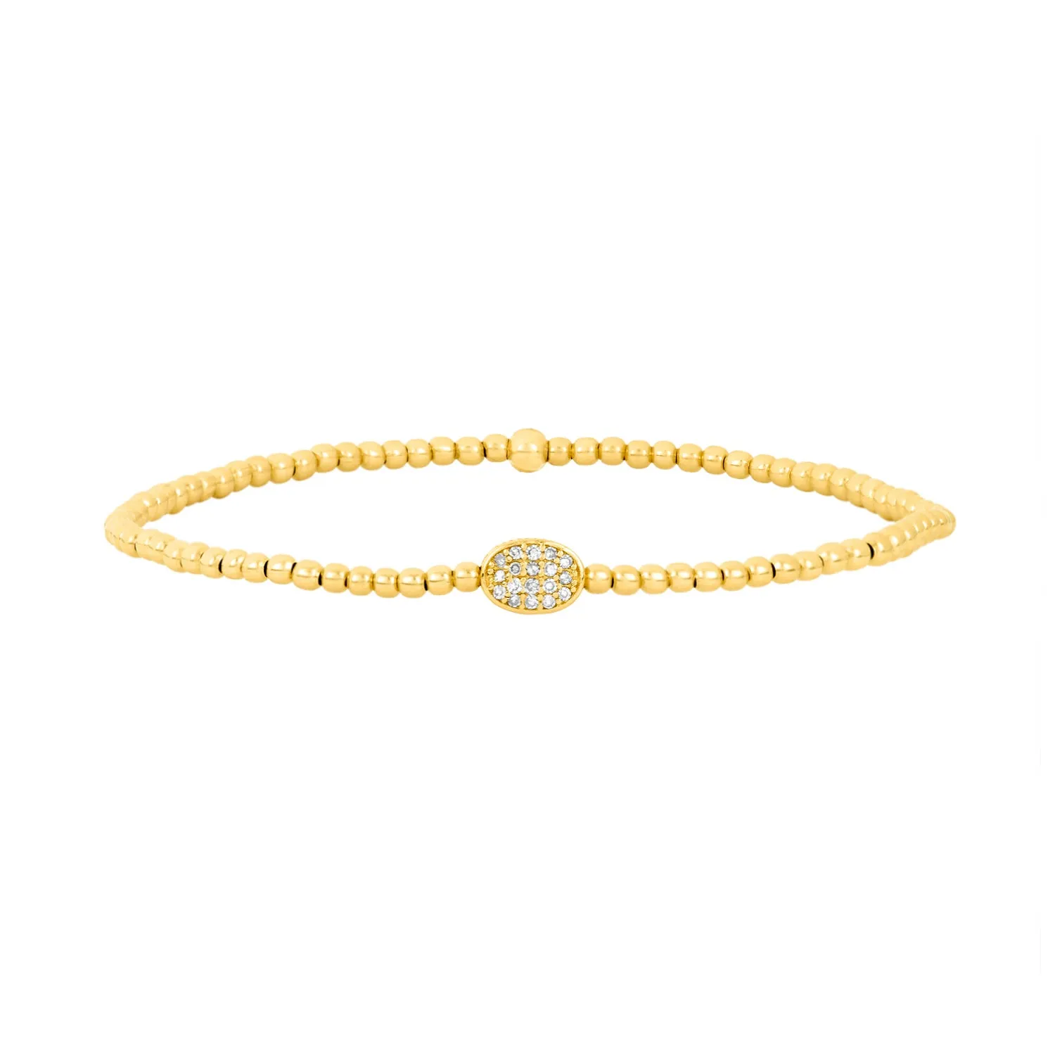 2MM Signature Bracelet with 14K Diamond Bean