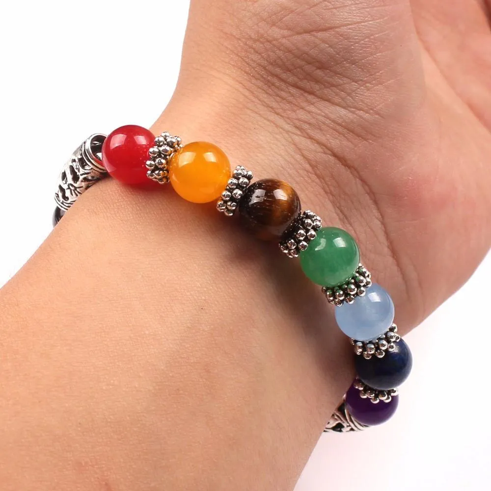 7 Chakra Balancing Heart Bracelet