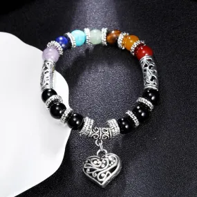 7 Chakra Balancing Heart Bracelet