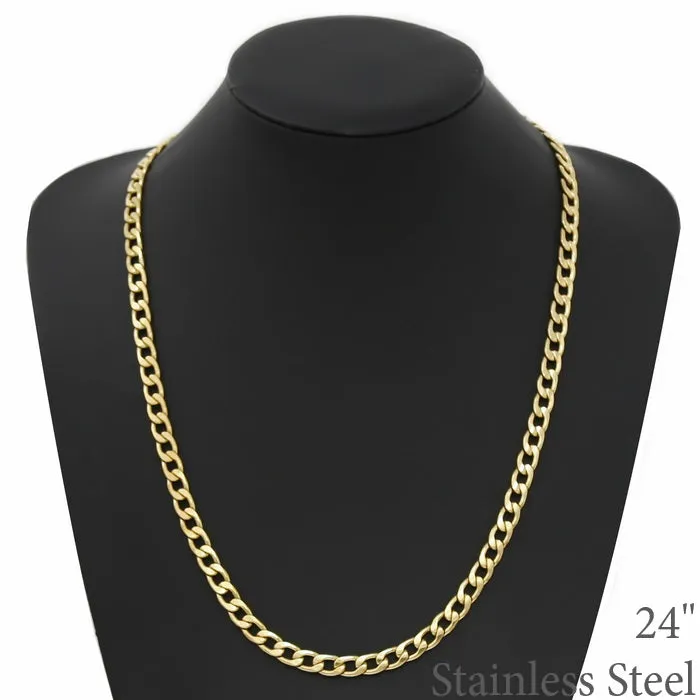 7 MM Curb Chain Stainless Steel Necklace