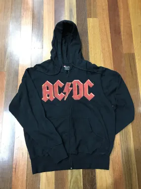 AC/DC Zip Up Hood Unisex Black Red