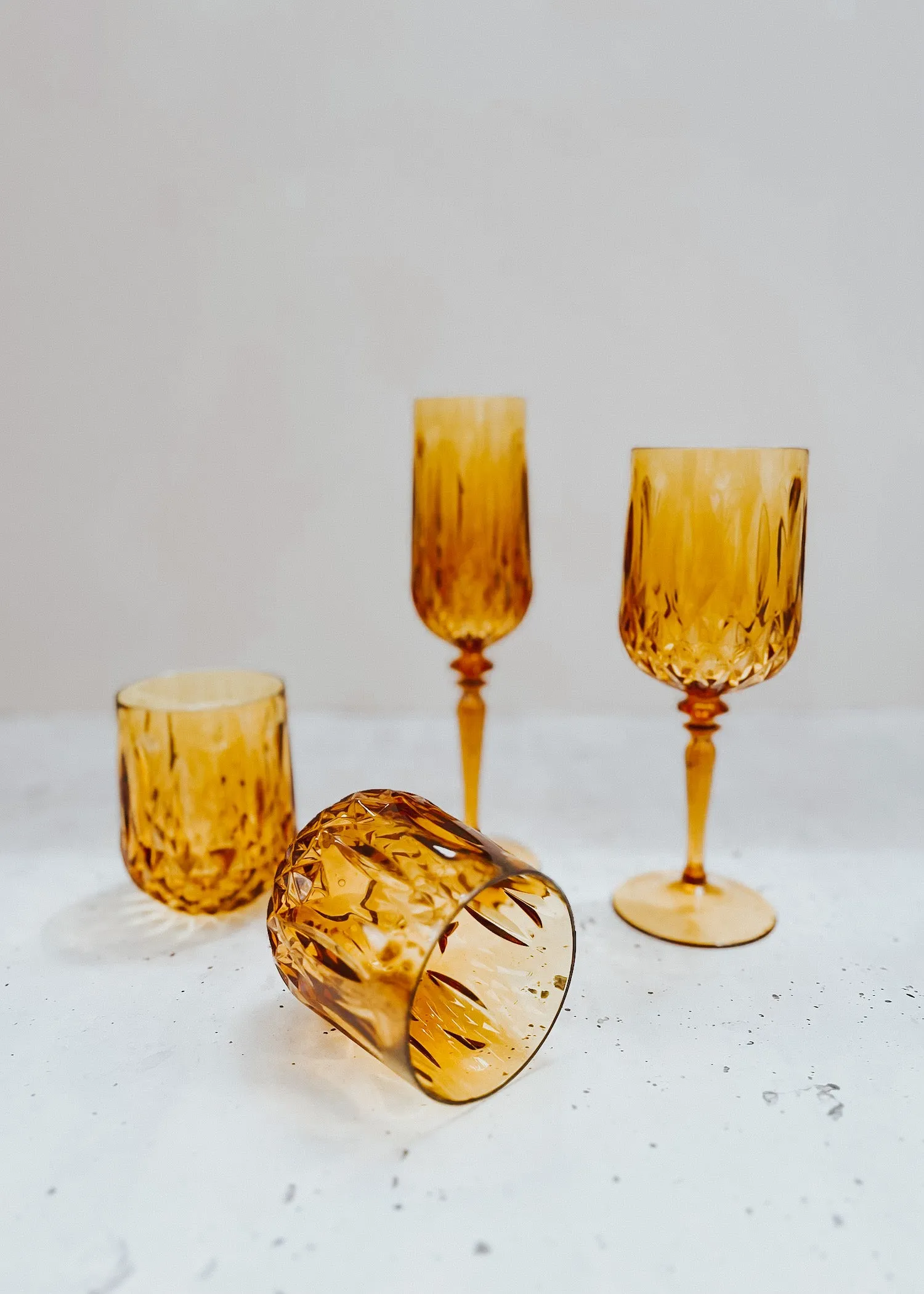 Acrylic Tumbler Mustard - Set of 6