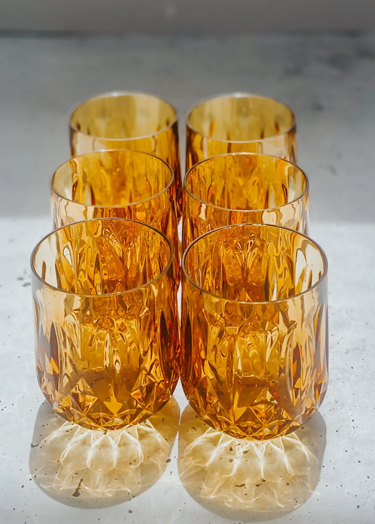 Acrylic Tumbler Mustard - Set of 6