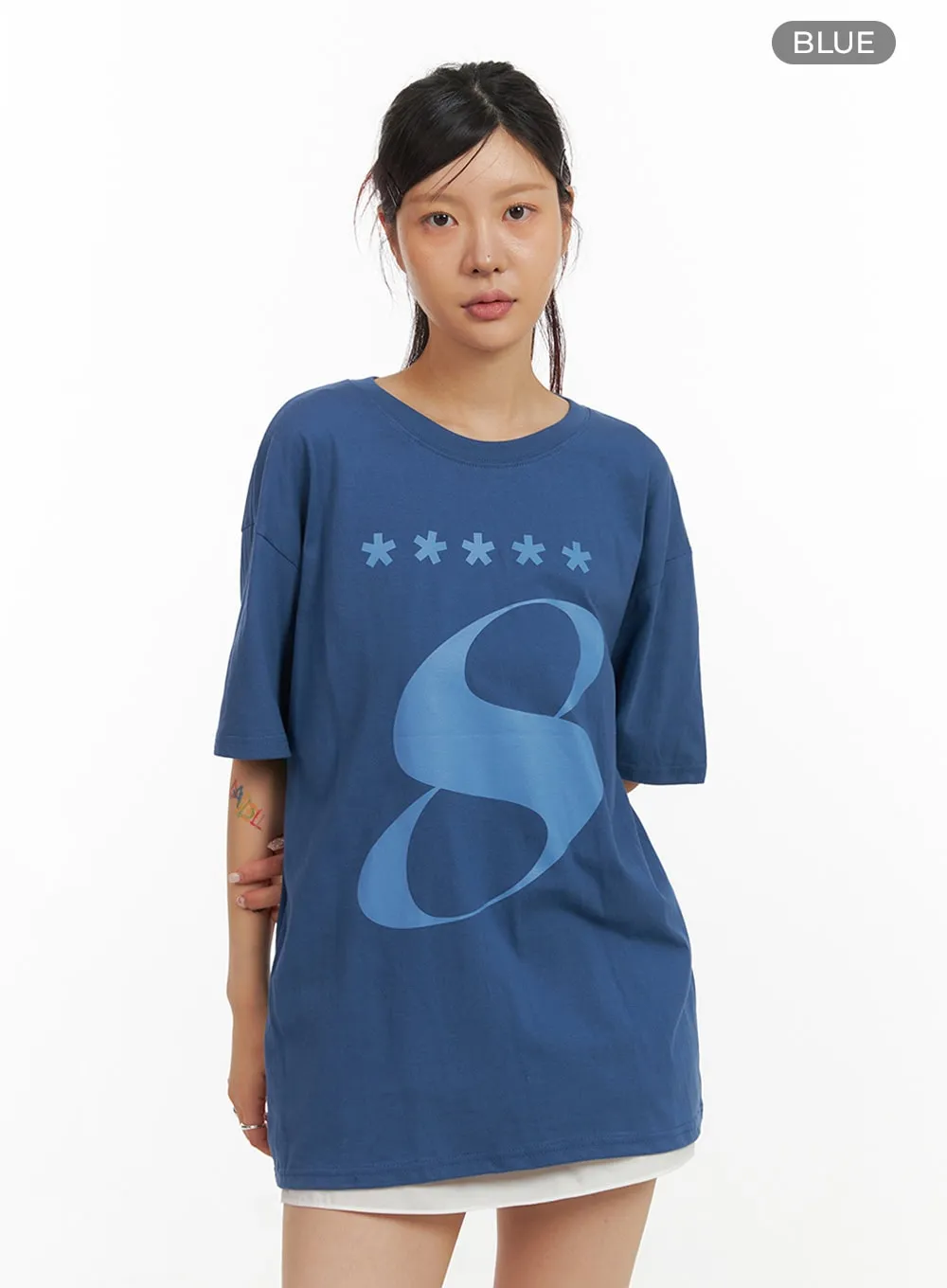 Acubi Oversized Graphic Top IY410