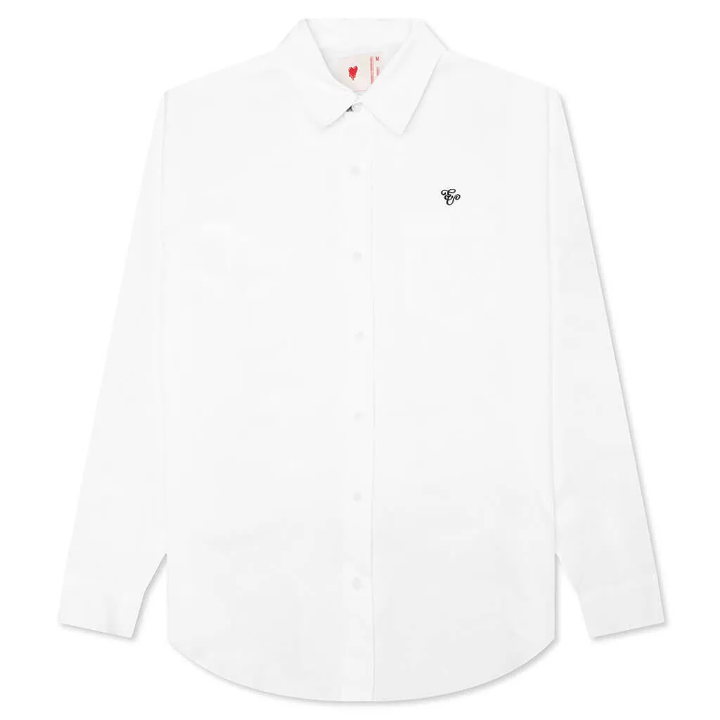 Airbrush Button Up - White