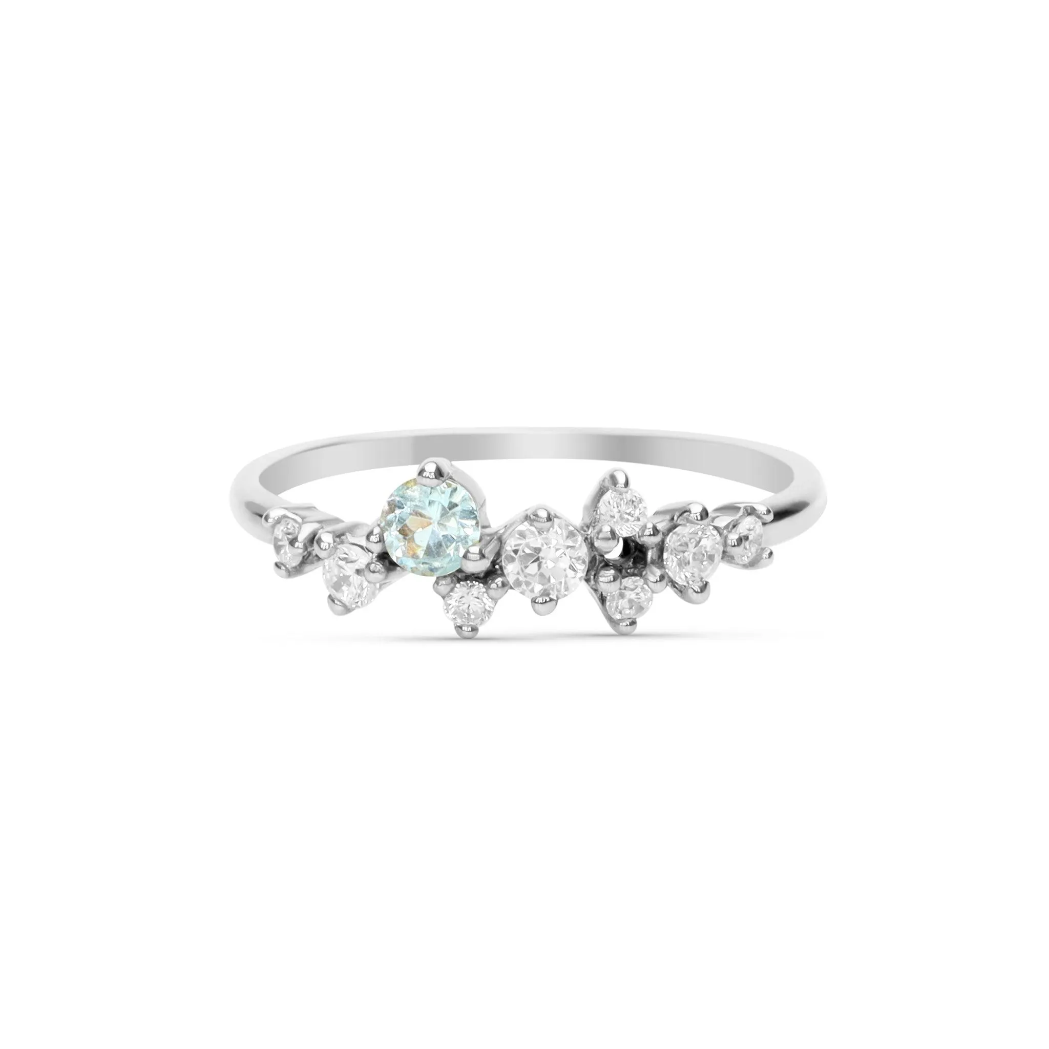 Aquamarine Diamond Ring Nomiki