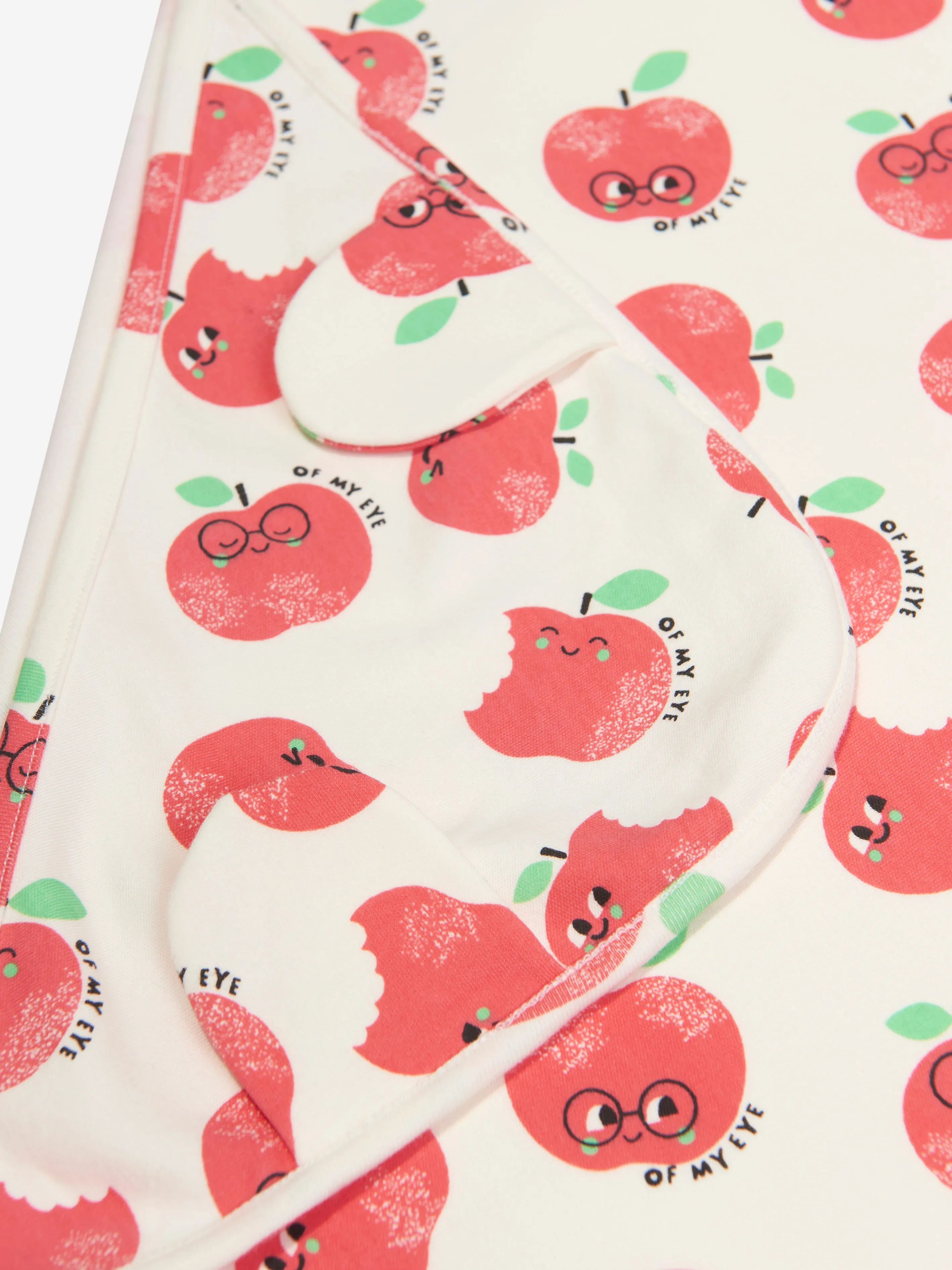 Baby Apples Hooded Blanket in Red