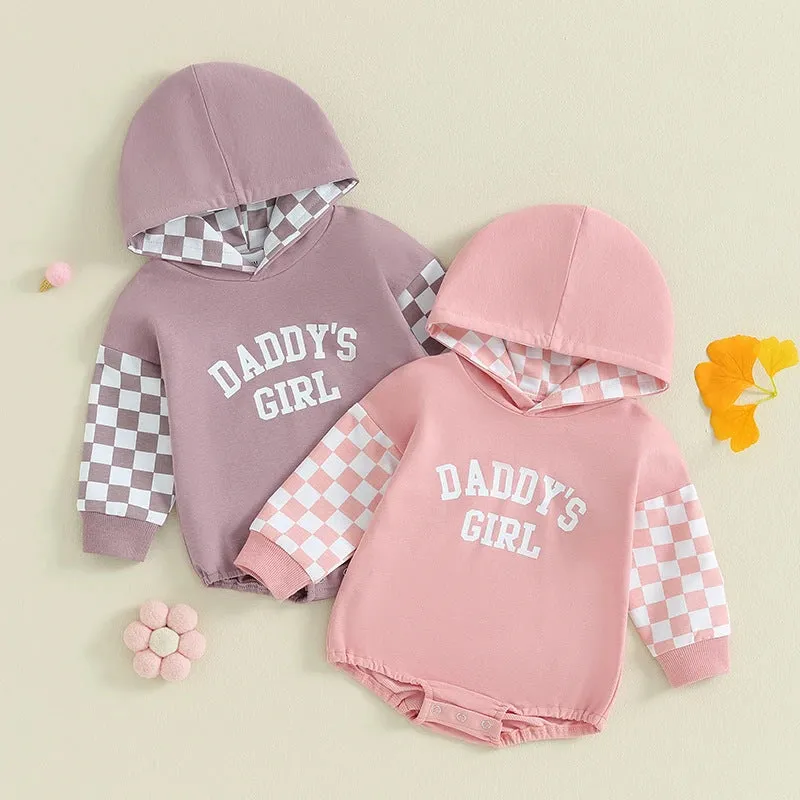 Baby Girls Letters Checked Rompers Wholesale 231130319