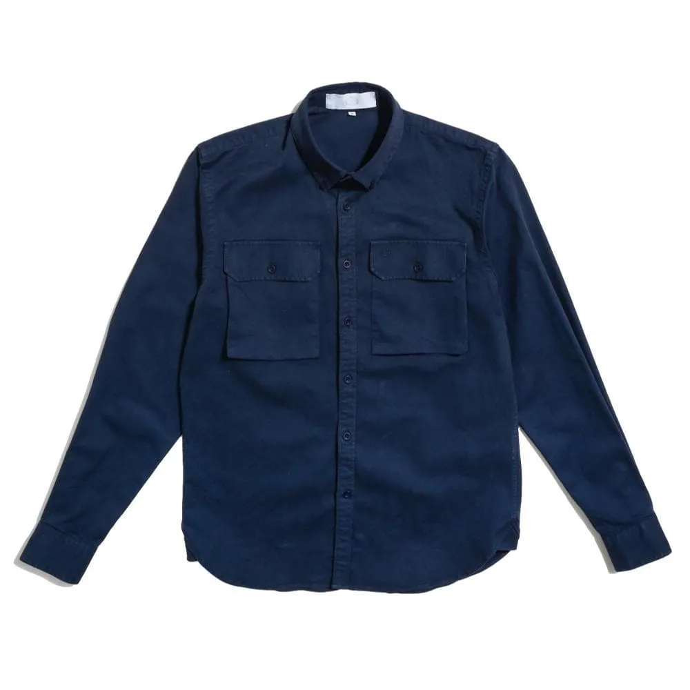 Base London Blue KENNETH SHIRT -NAVY