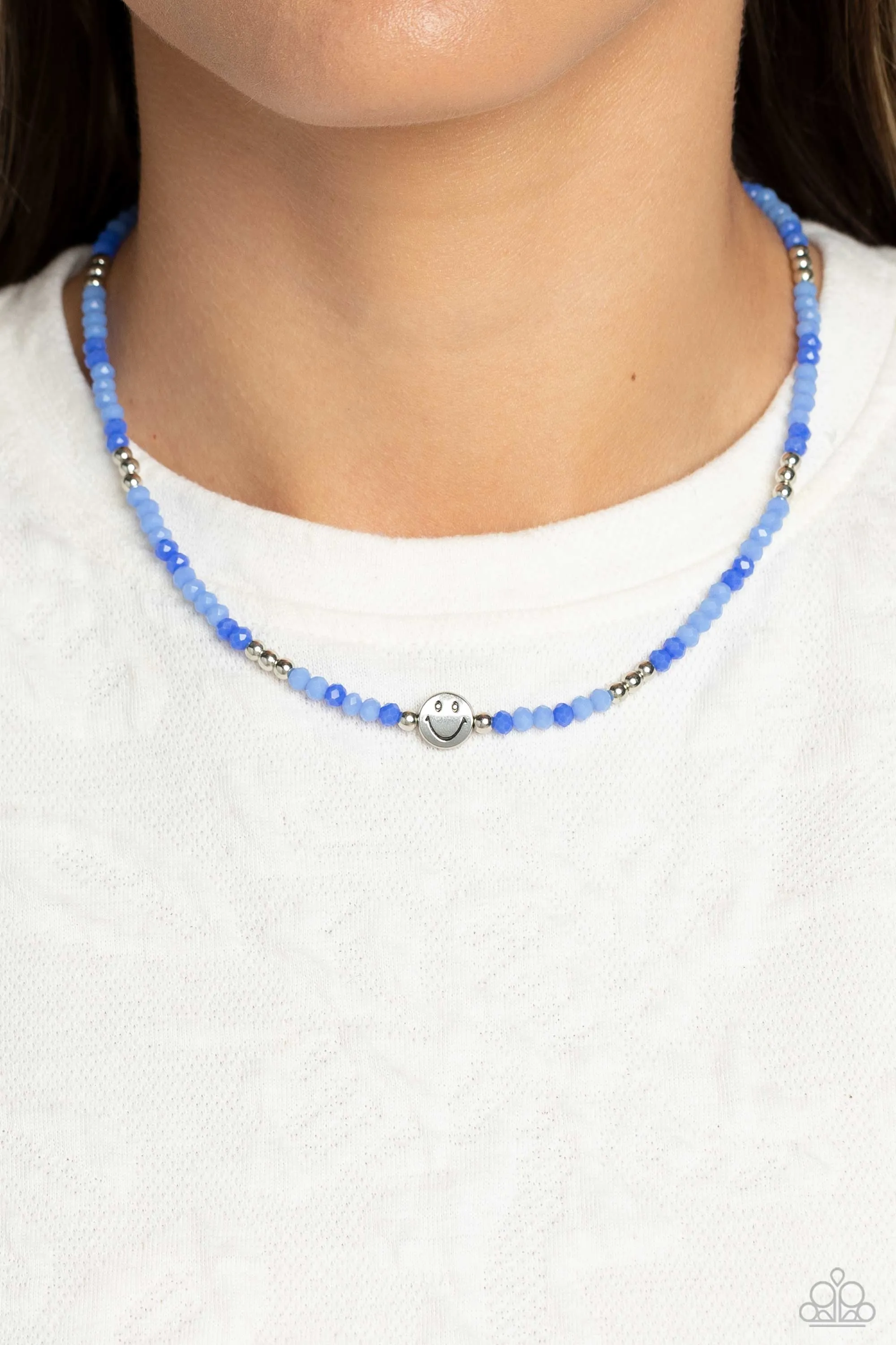 Beaming Bling Blue Necklace - Paparazzi Accessories