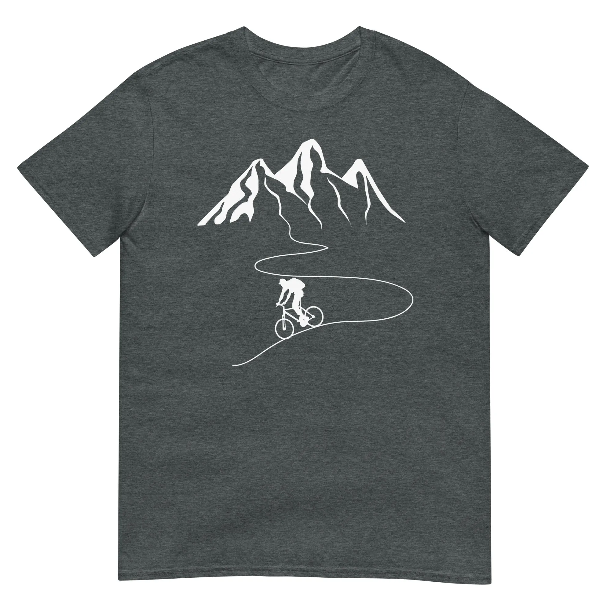 Berge - Kurve Linie - Radfahren -  - Unisex Basic Softstyle T-Shirt | Gildan 64000