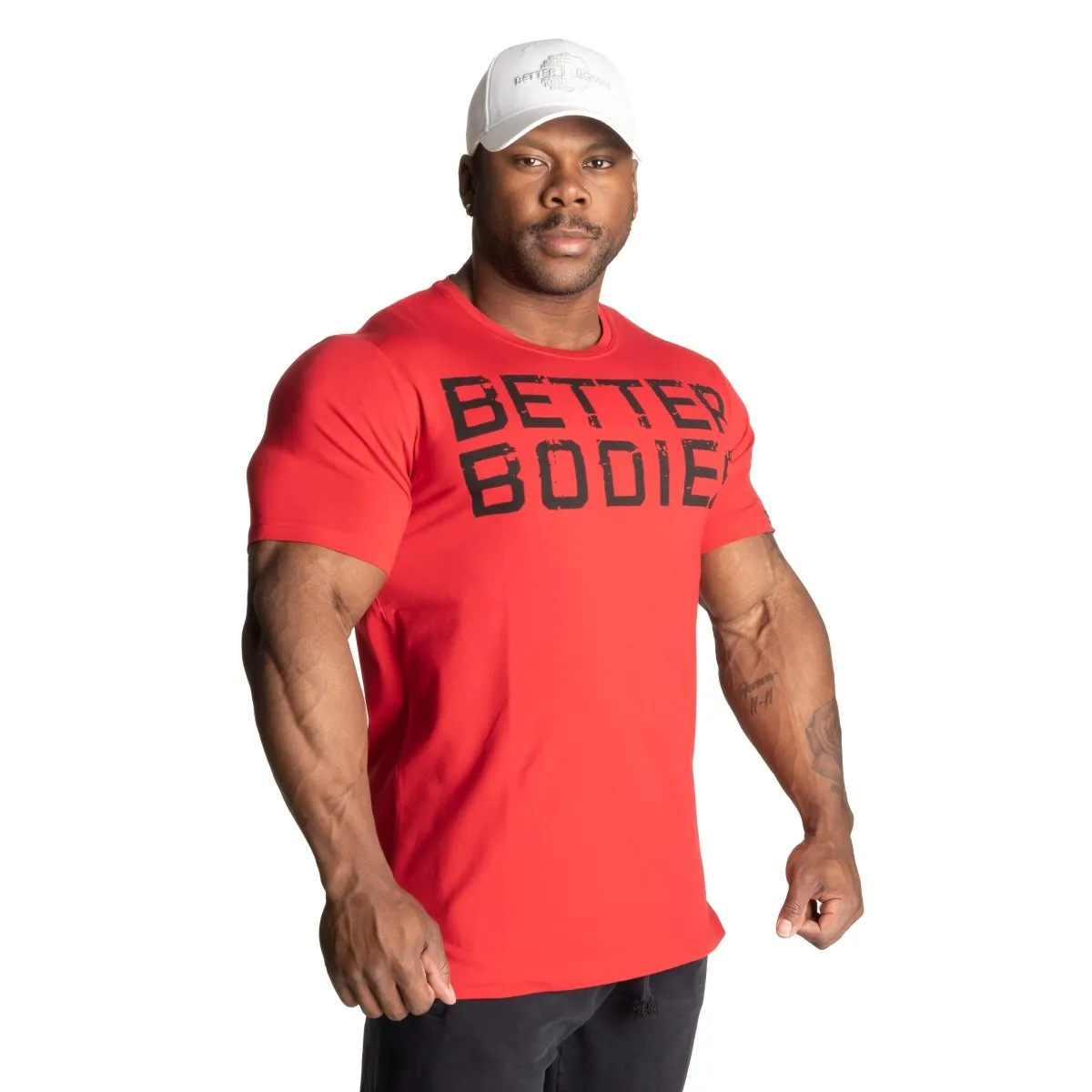 Better Bodies Basic Tapered Tee - Chilli Red