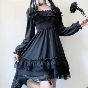 Black Lace Lolita Dress SD02289