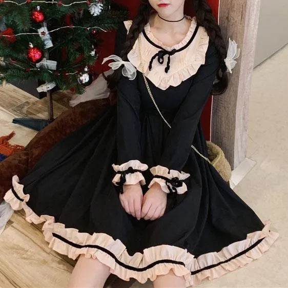 Black Ruffle Lolita Dress