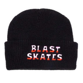 Blast Pau Embroidered Text Logo Beanie - Black