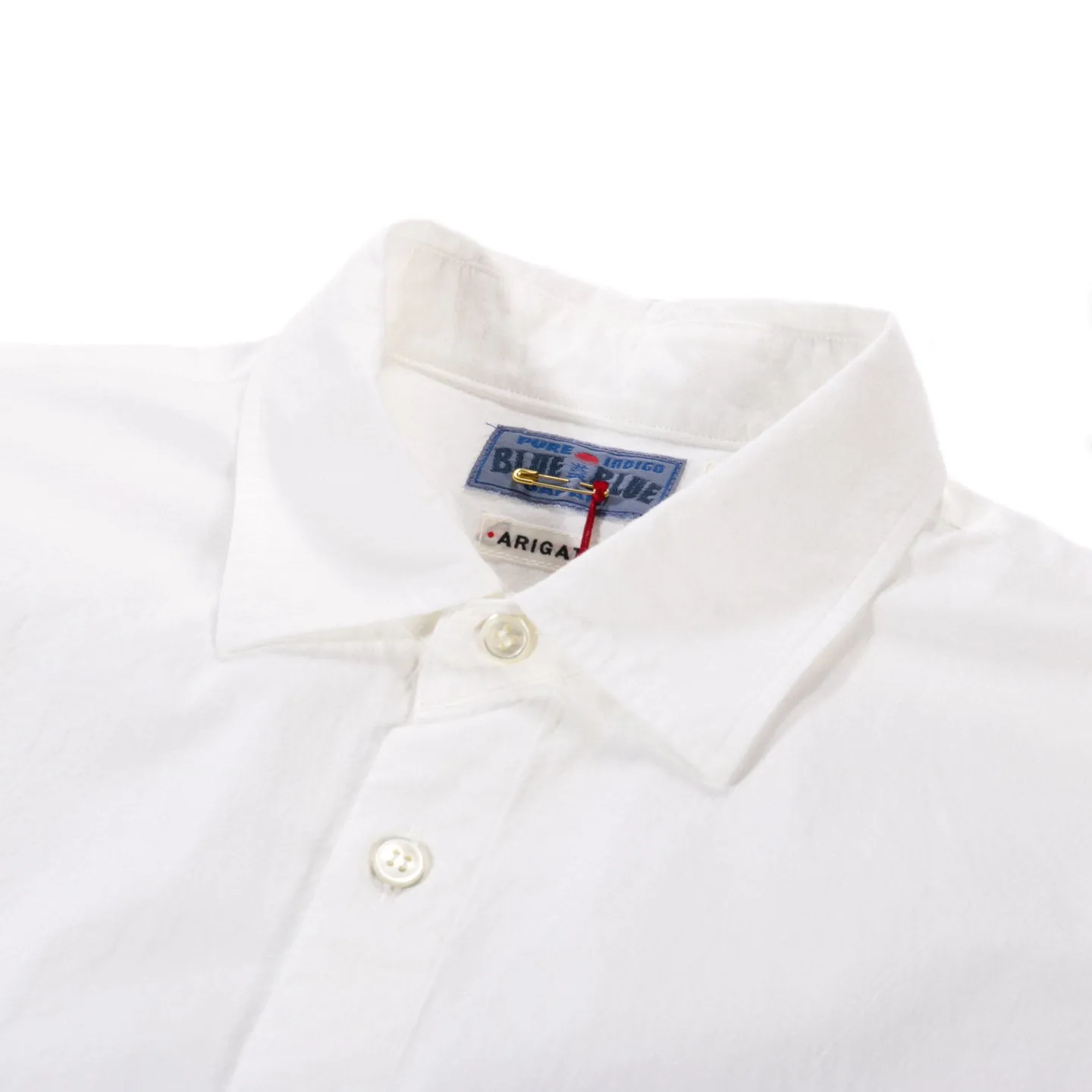 BLUE BLUE JAPAN ANTIQUE CLOTH LS SHIRT WHITE