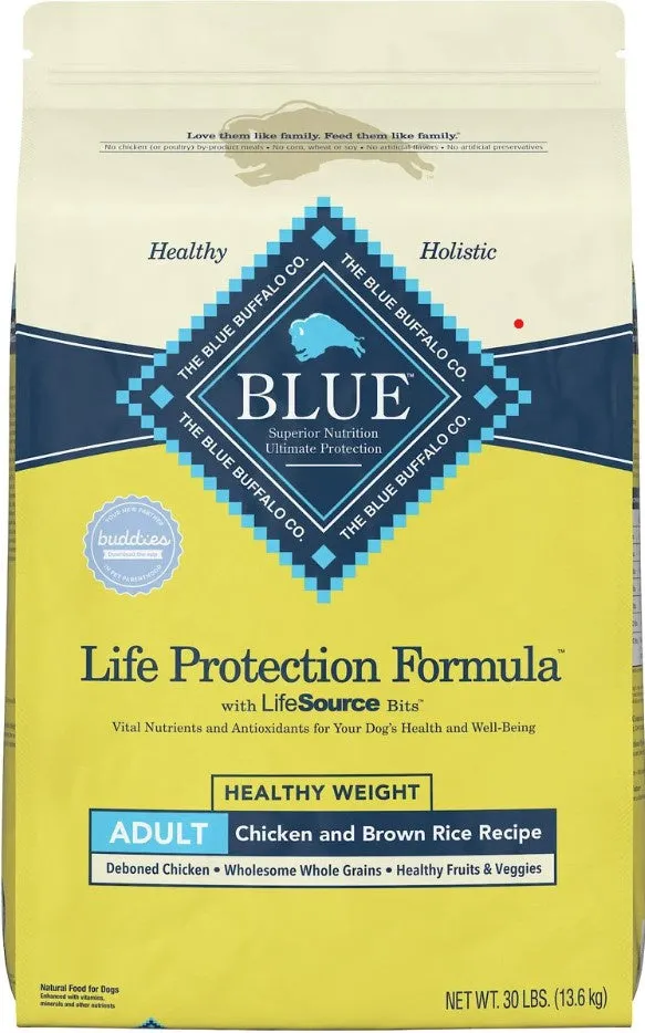 Blue Buffalo Life Protection Healthy Weight Natural Chicken & Brown Rice Recipe Adult Dry Dog Food