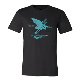 Blue Heron Suite Flying Heron Black Tee