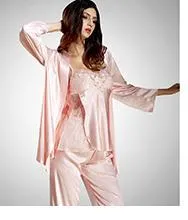 Brand Couple Pajamas Men Women Sexy Satin Silk Pajama