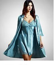 Brand Couple Pajamas Men Women Sexy Satin Silk Pajama