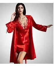 Brand Couple Pajamas Men Women Sexy Satin Silk Pajama