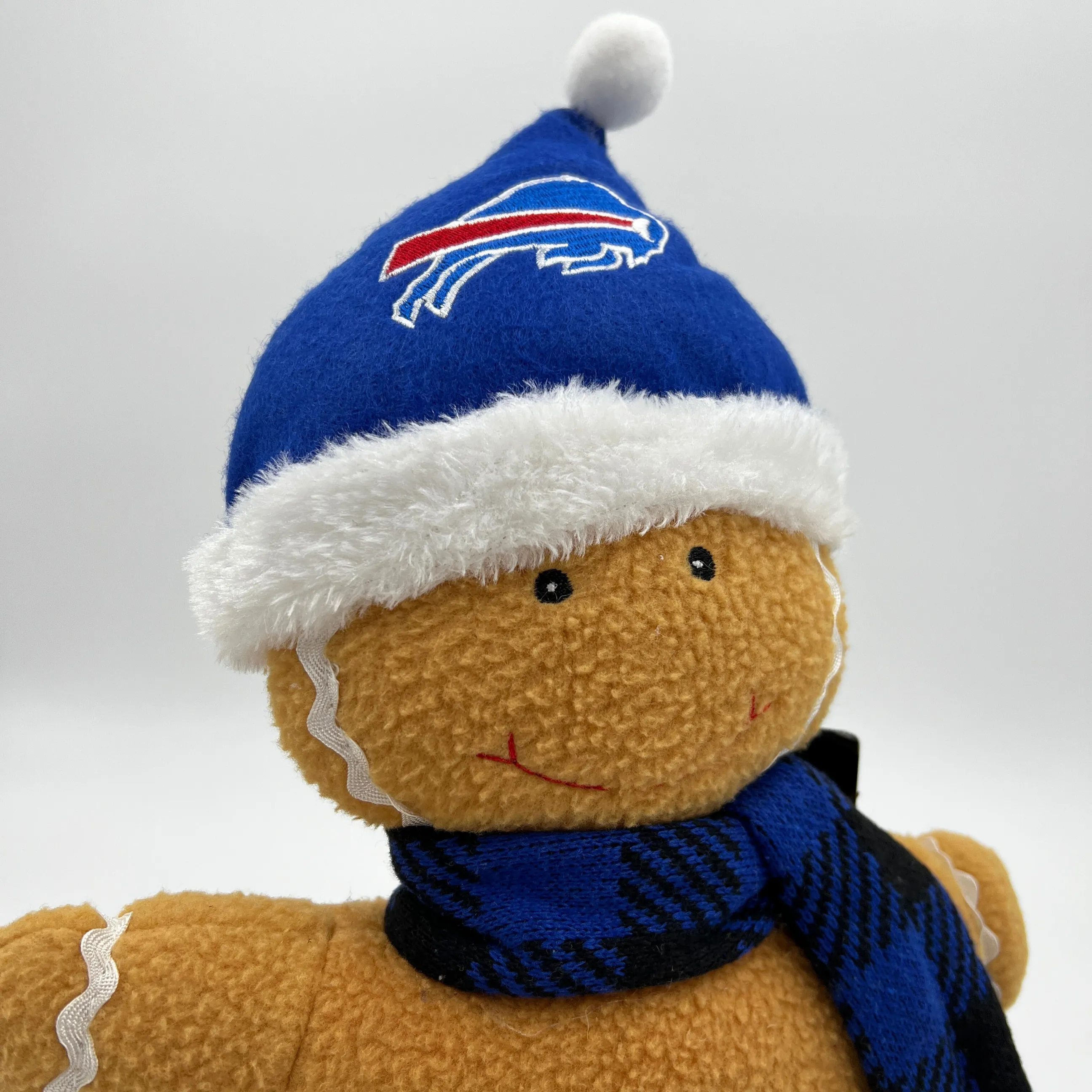 Buffalo Bills Gingerbread With Santa Hat Stuffed Plush