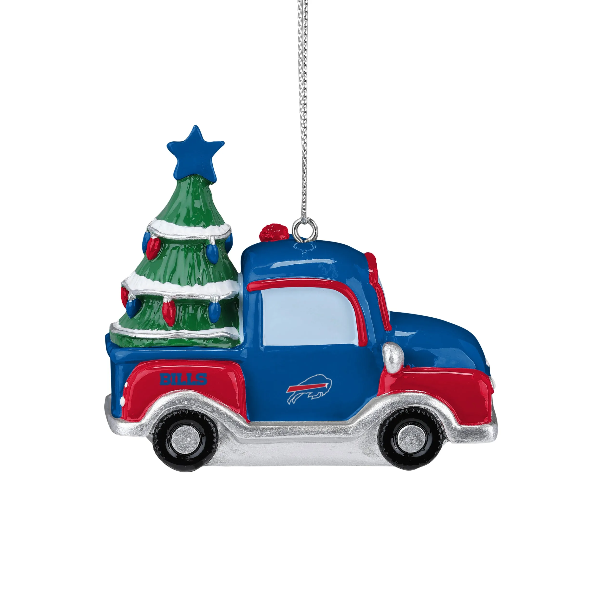 Buffalo Bills Snowman Riding In Truck Ornament