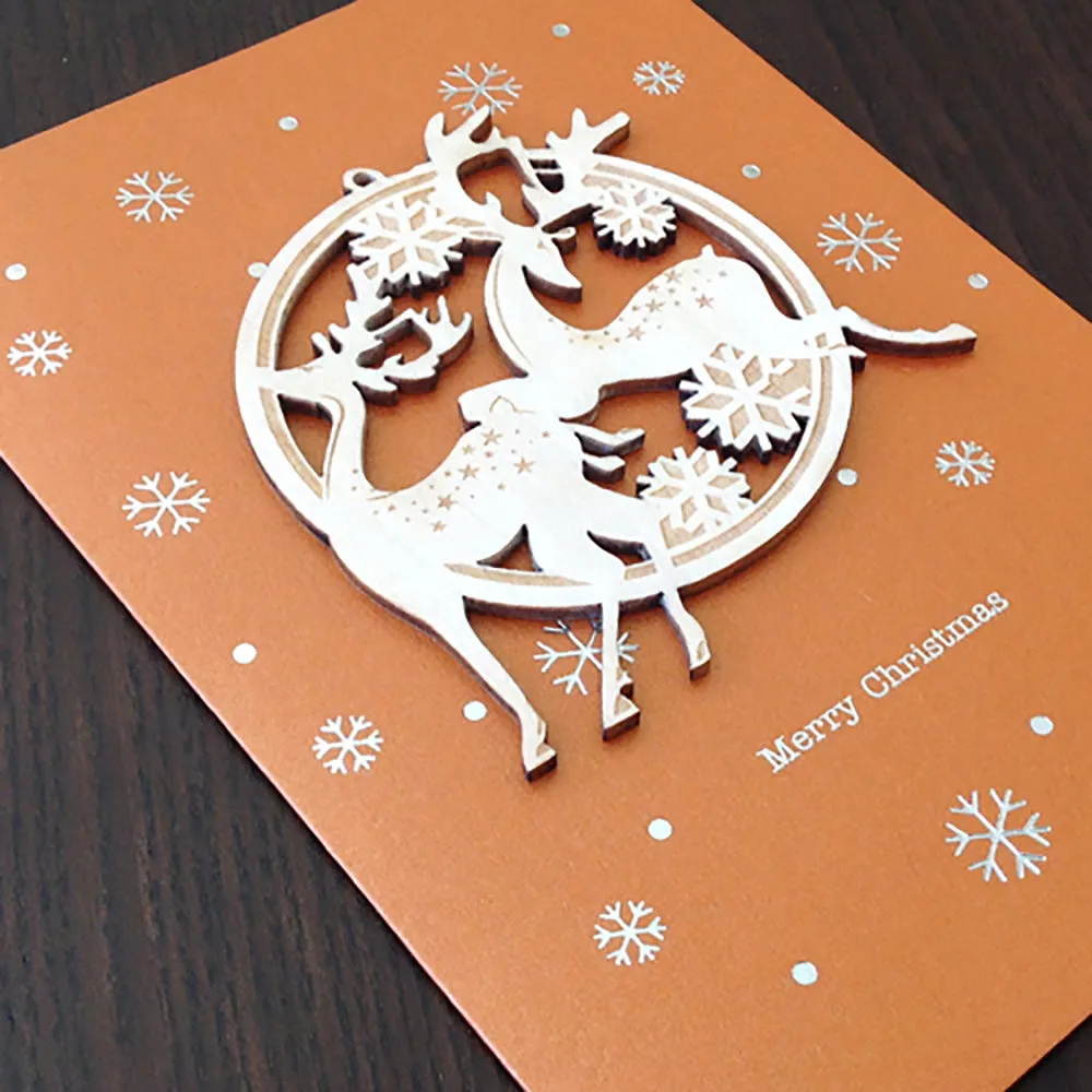 Christmas Card with Ornament - Jumping Reindeer