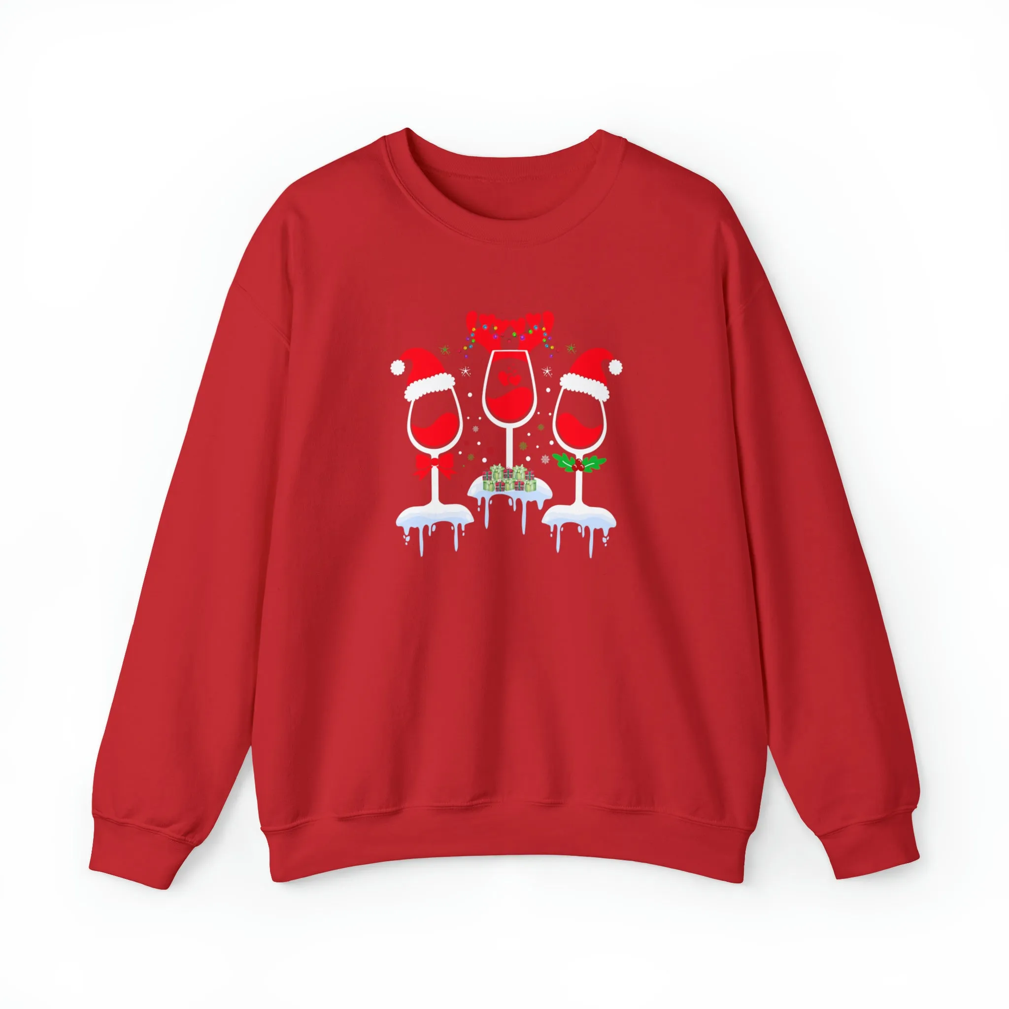 Christmas Wine Crewneck Sweatshirt