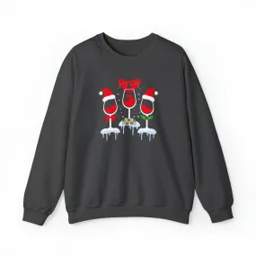 Christmas Wine Crewneck Sweatshirt