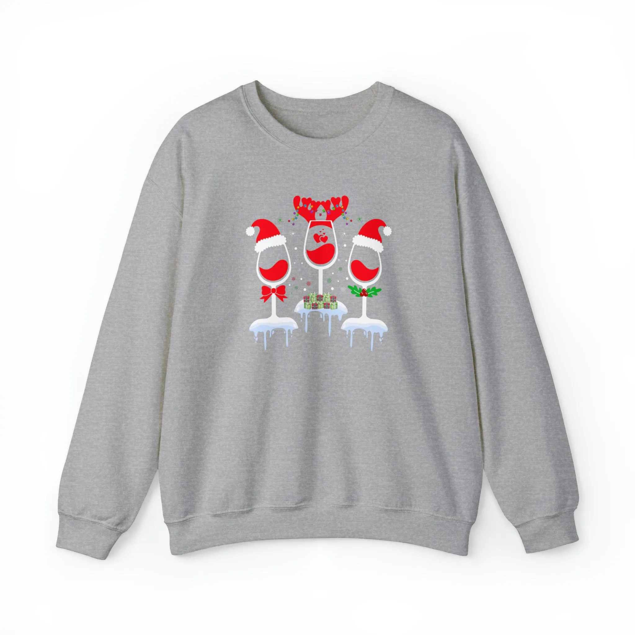 Christmas Wine Crewneck Sweatshirt