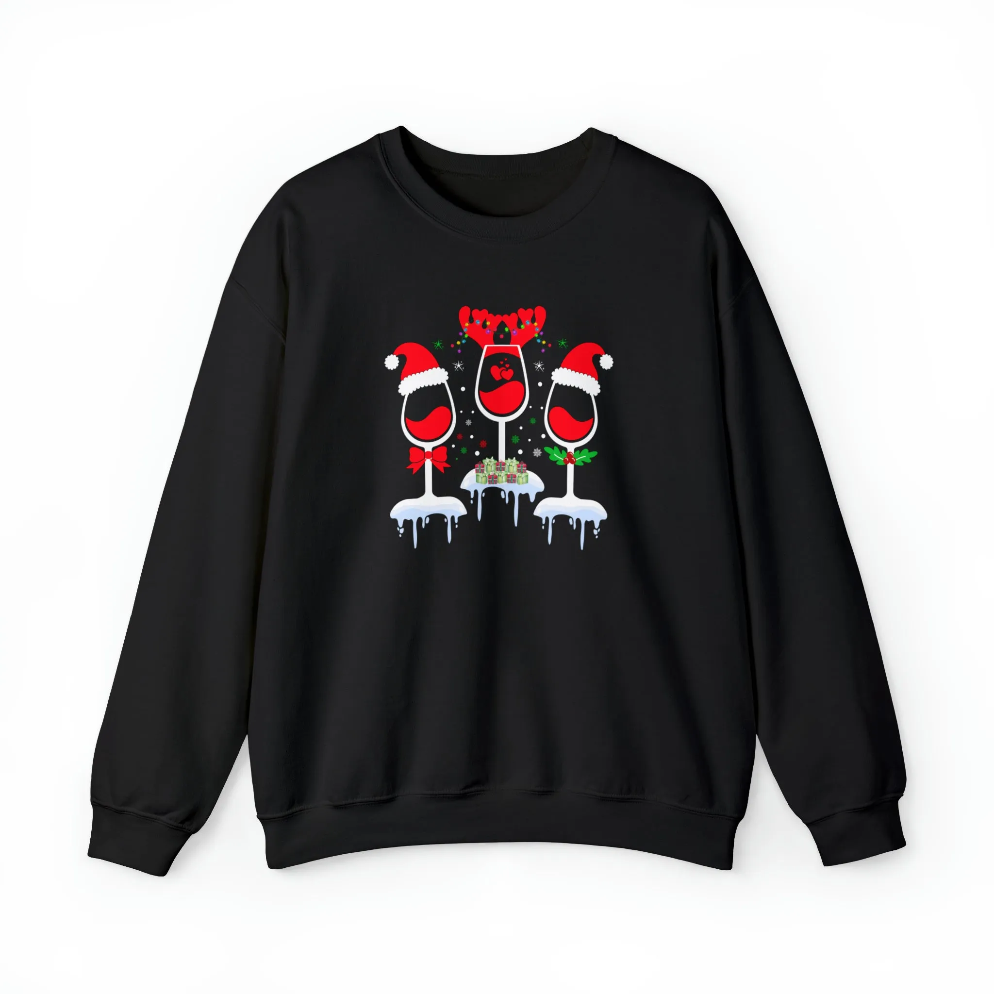 Christmas Wine Crewneck Sweatshirt