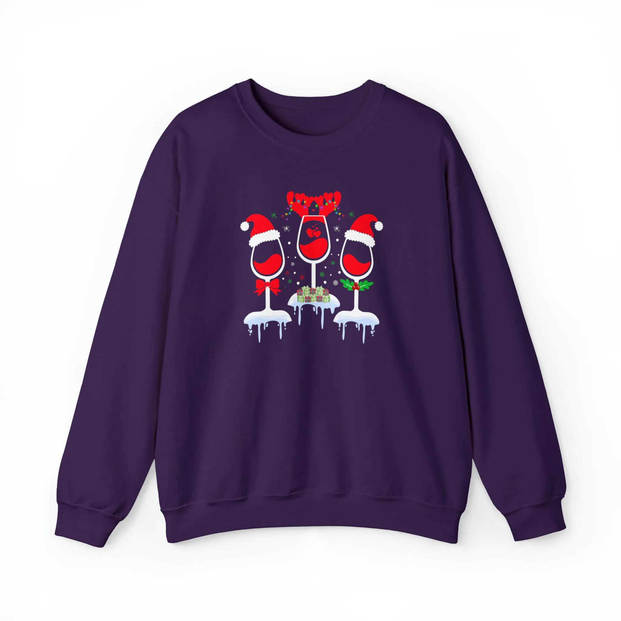 Christmas Wine Crewneck Sweatshirt