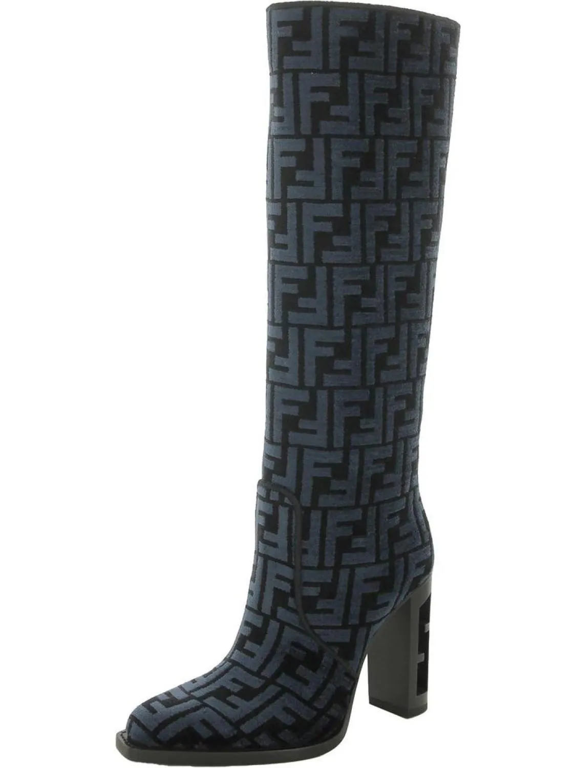 CINGLIA Jacquard FF Womens Faux u Faux Suede Knee-High Boots