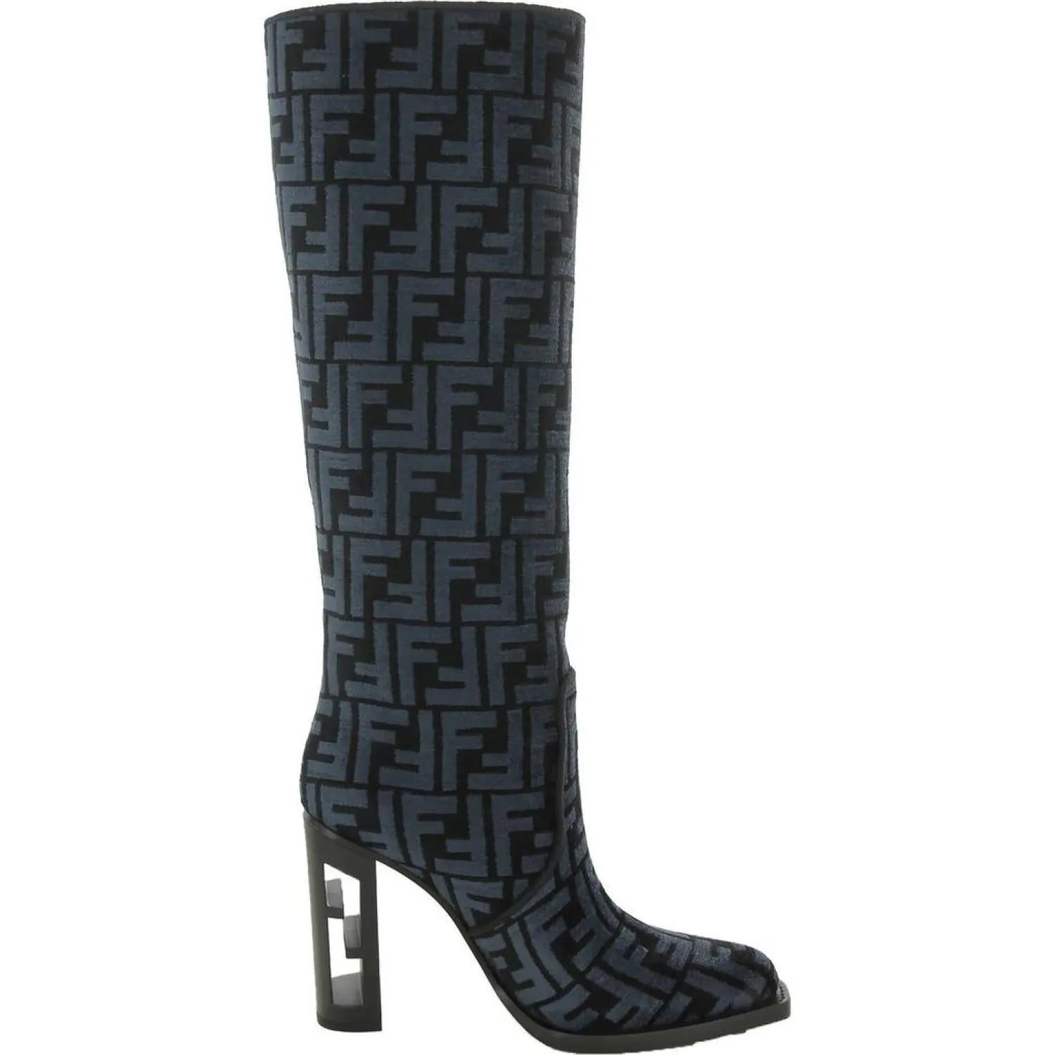 CINGLIA Jacquard FF Womens Faux u Faux Suede Knee-High Boots