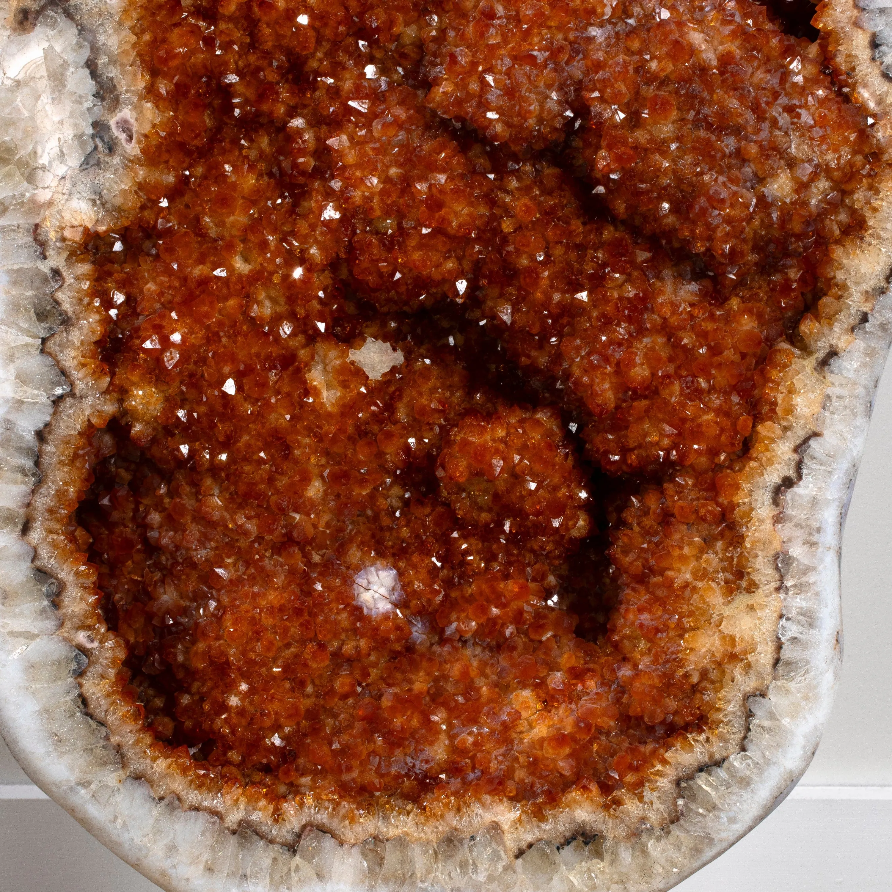 Citrine Geode from Brazil on Custom Stand - 33 / 61 lbs