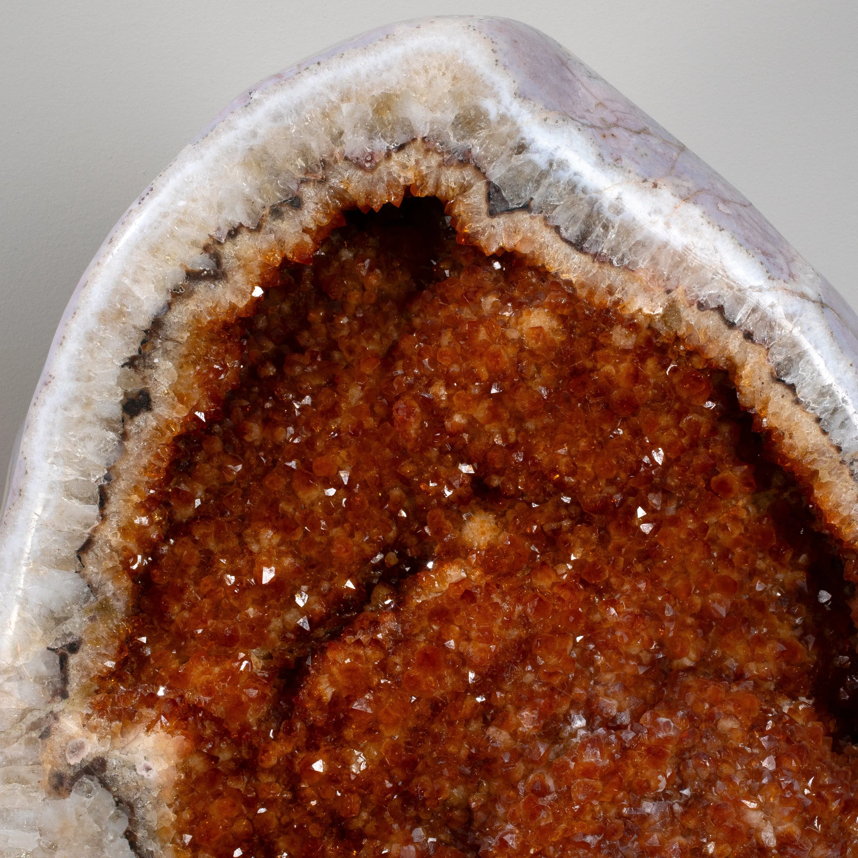 Citrine Geode from Brazil on Custom Stand - 33 / 61 lbs