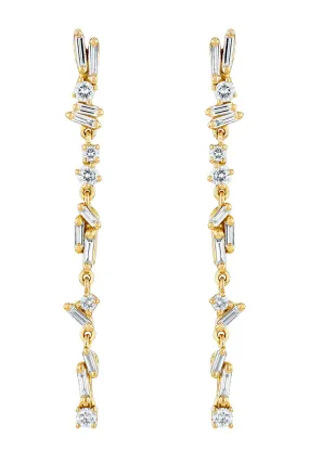 Classic Diamond Sparkler Drop Earrings