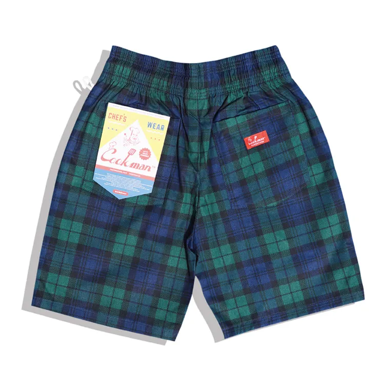 Cookman Chef Short Pants - Black Watch Plaid