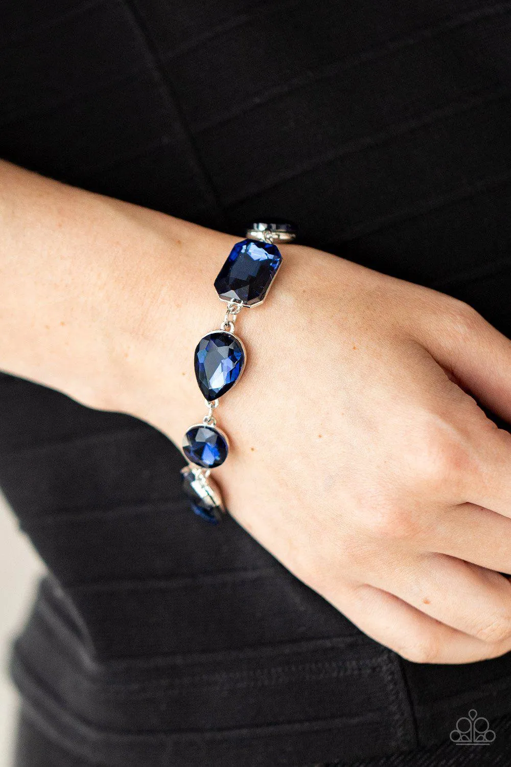 Cosmic Treasure Chest Sapphire Blue Rhinestone Bracelet - Paparazzi Accessories