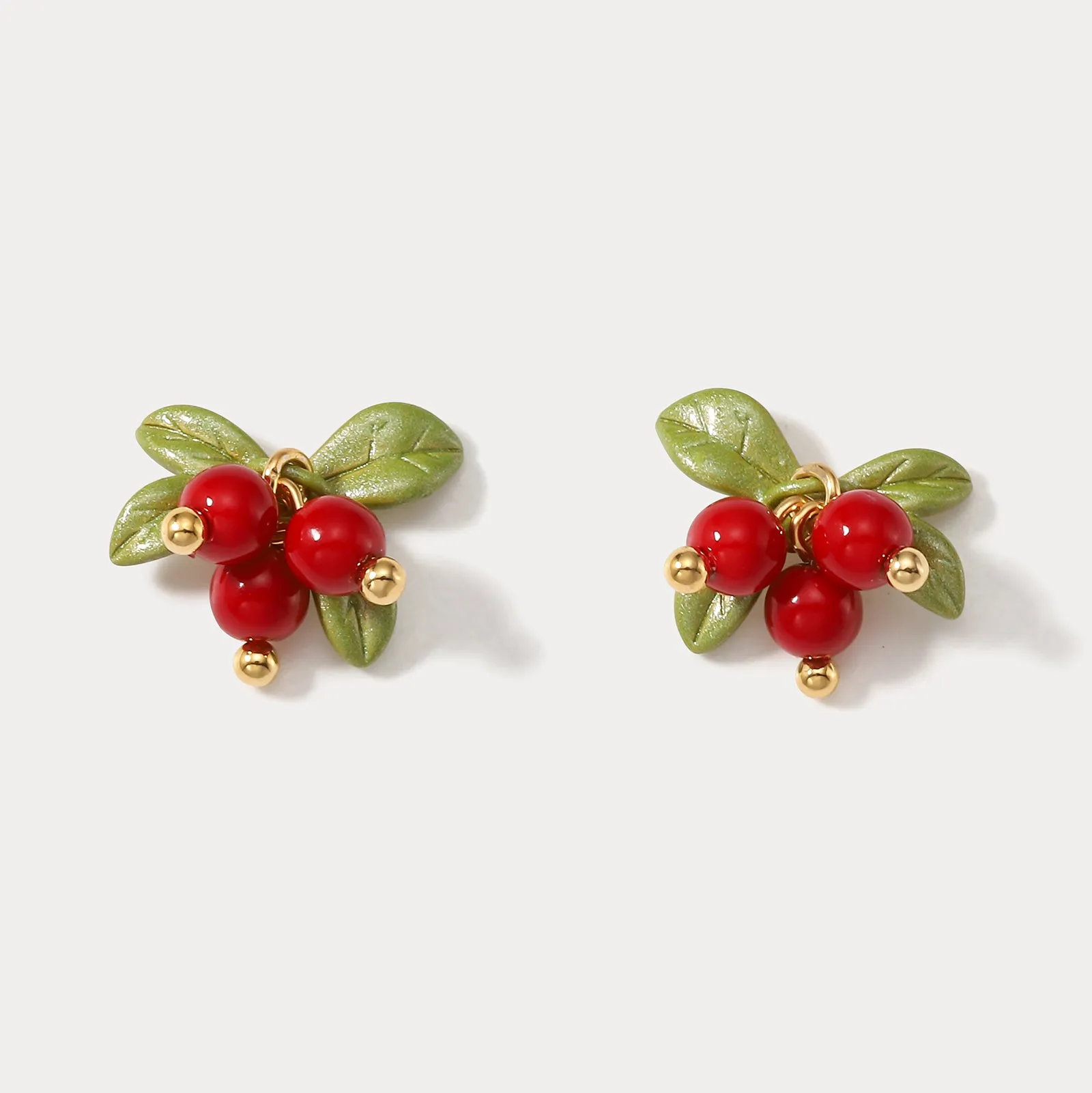 Cranberry Stud Earrings