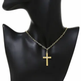 Cross Pendant Short Chain Necklace