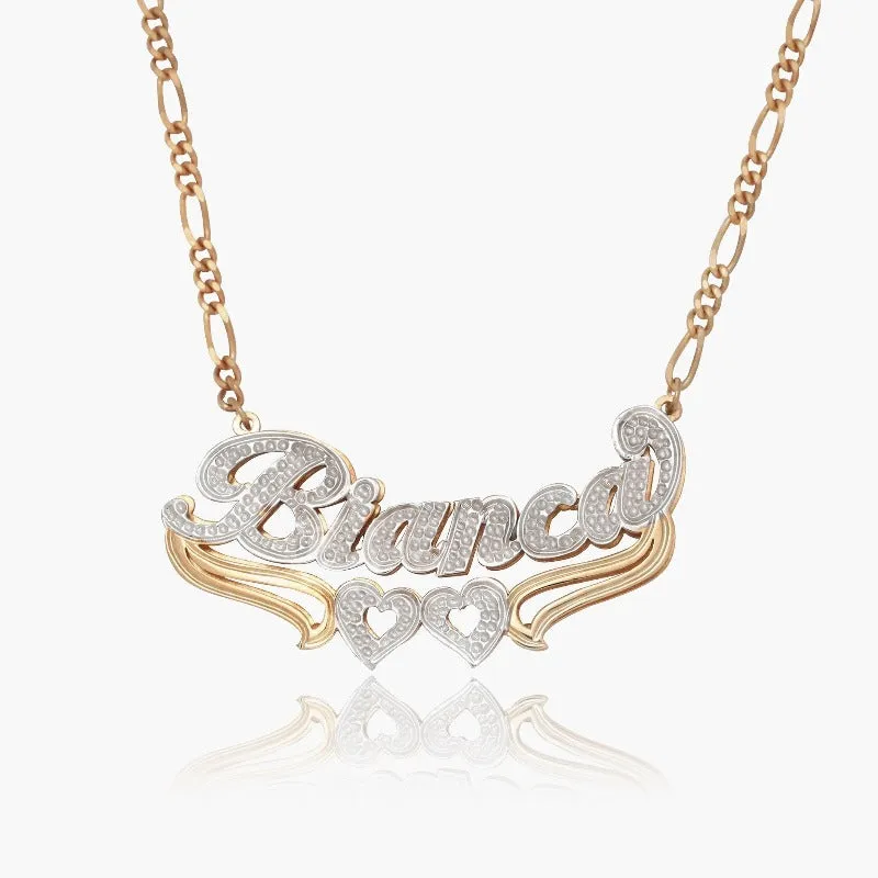 Crystal Covered Necklace With Engraved Name